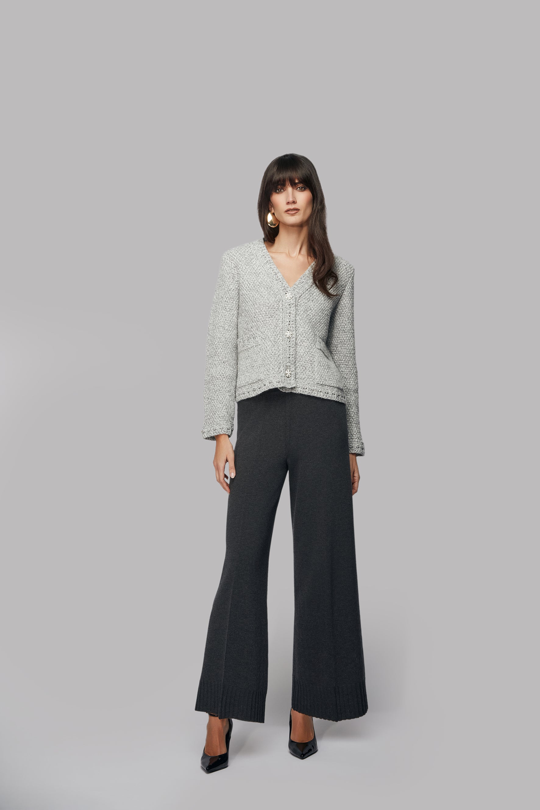 Pantalone tinta unita con cintino