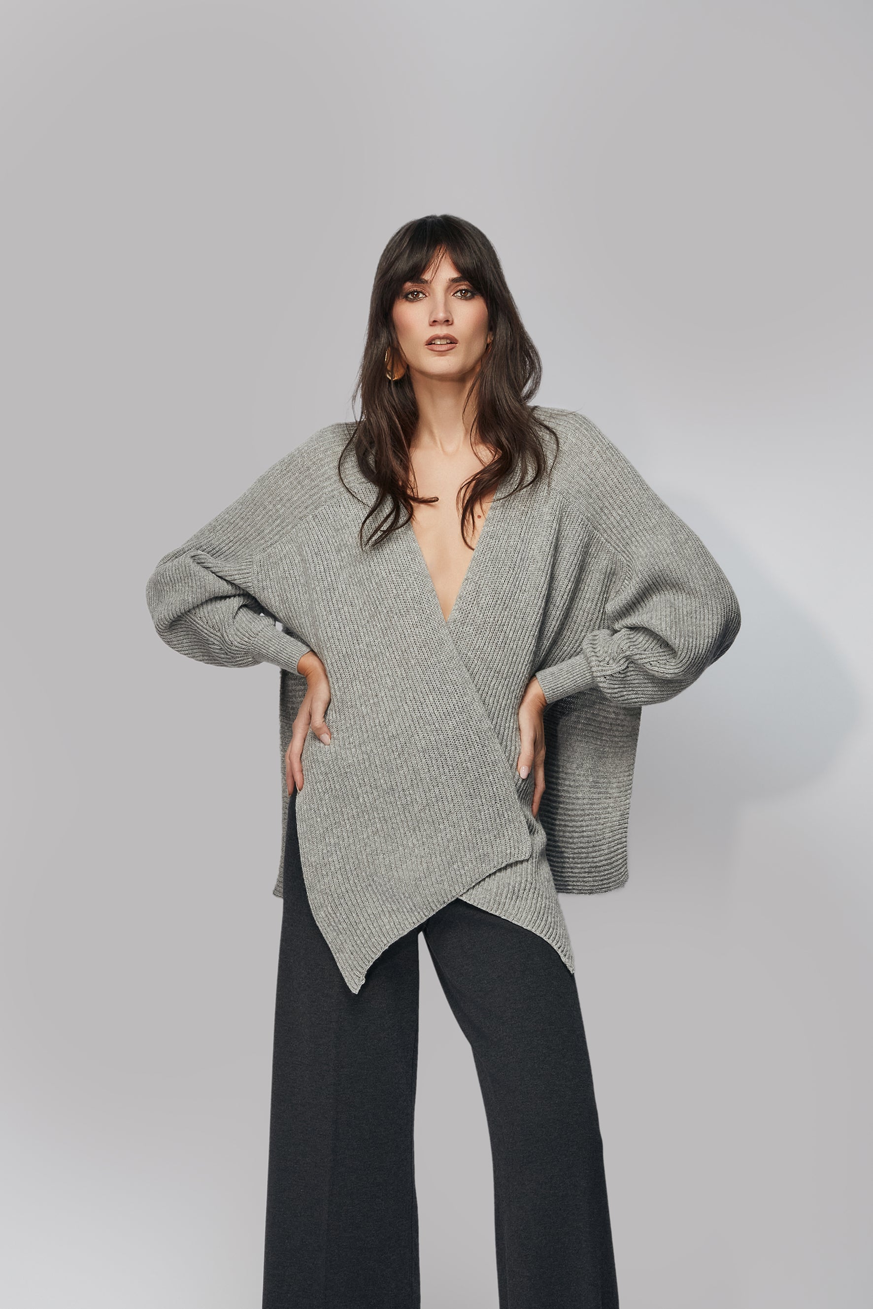 Cardigan senza bottoni