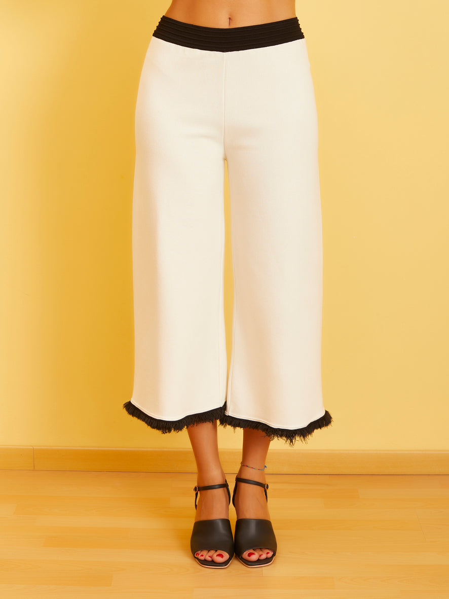 Pantalone con frangia