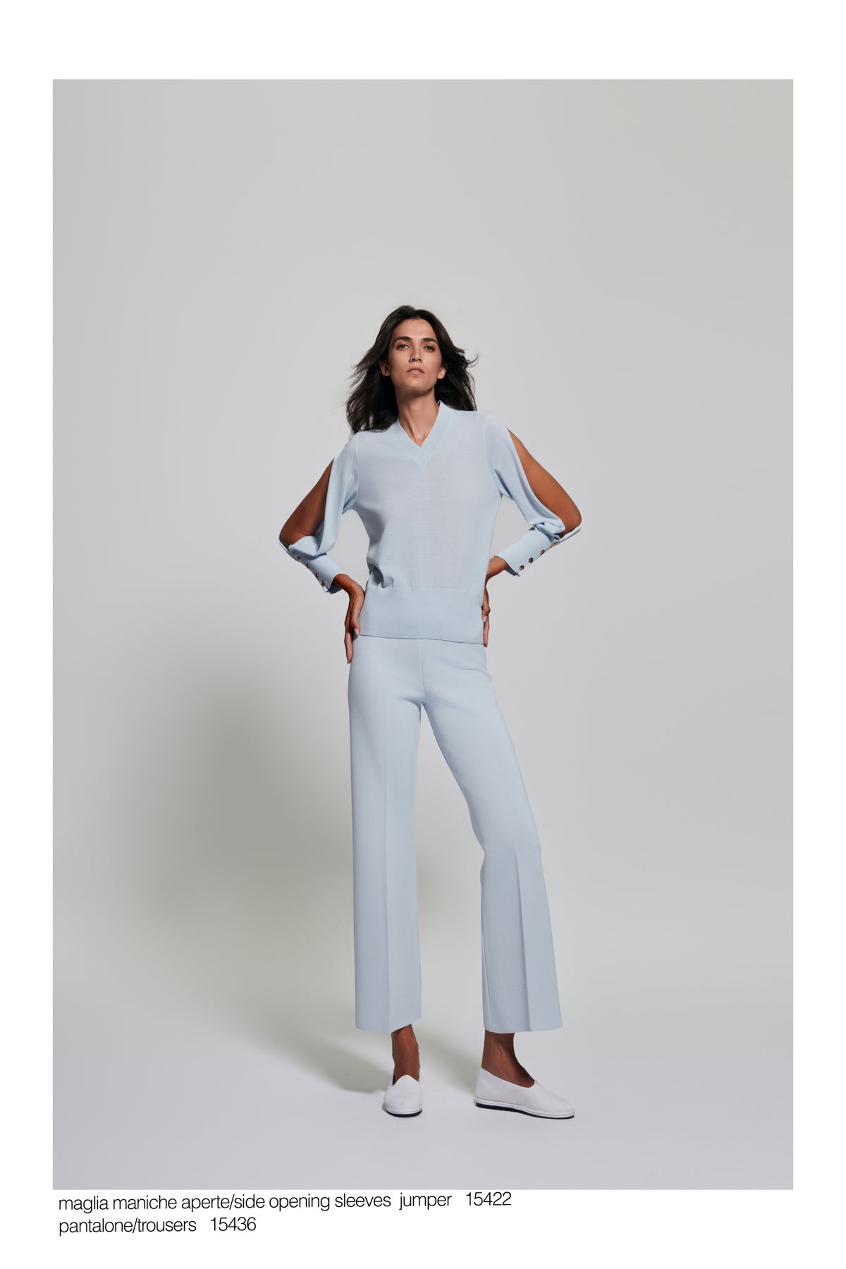 Maglia con manica aperta