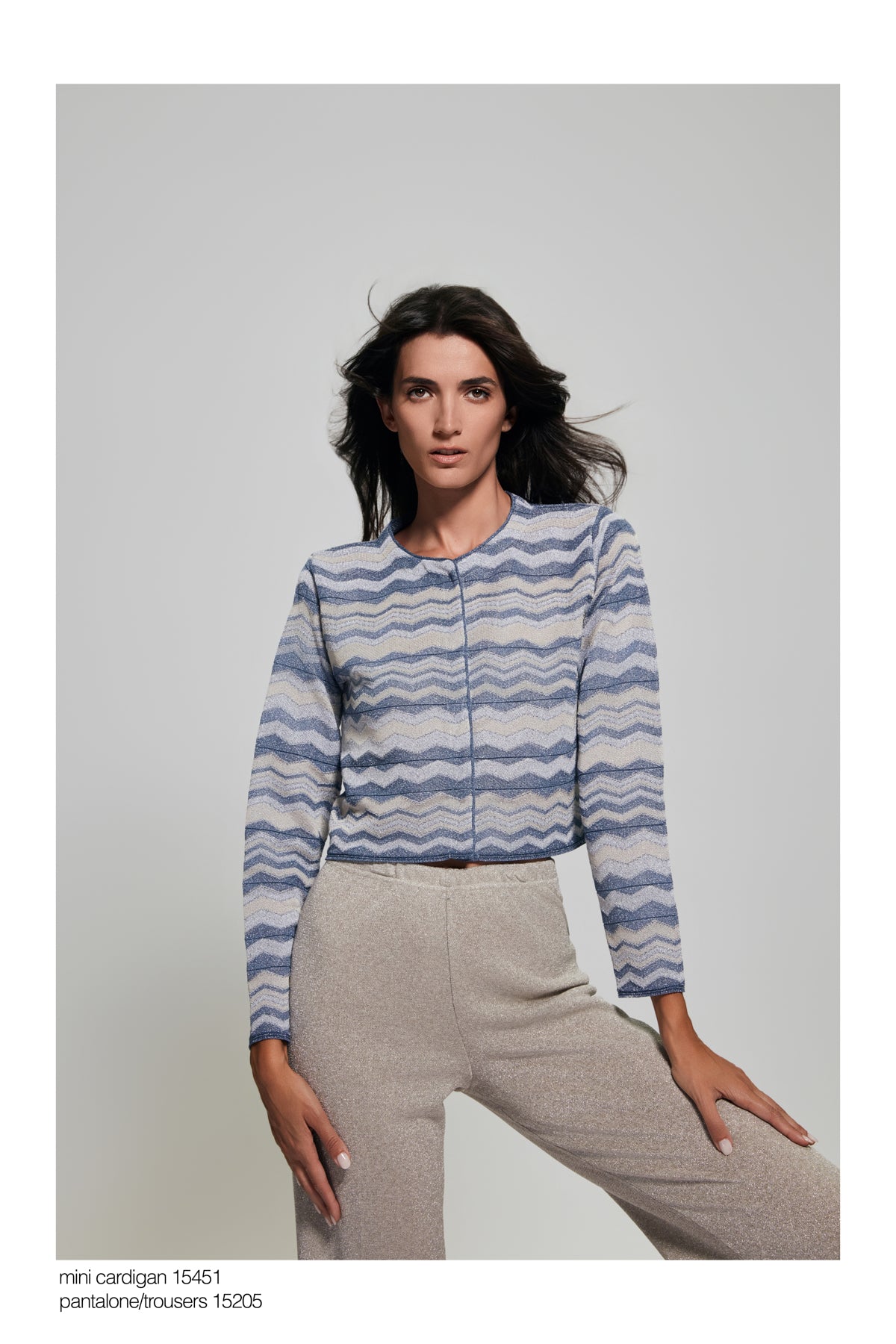 Cardigan motivo zig-zag multicolor