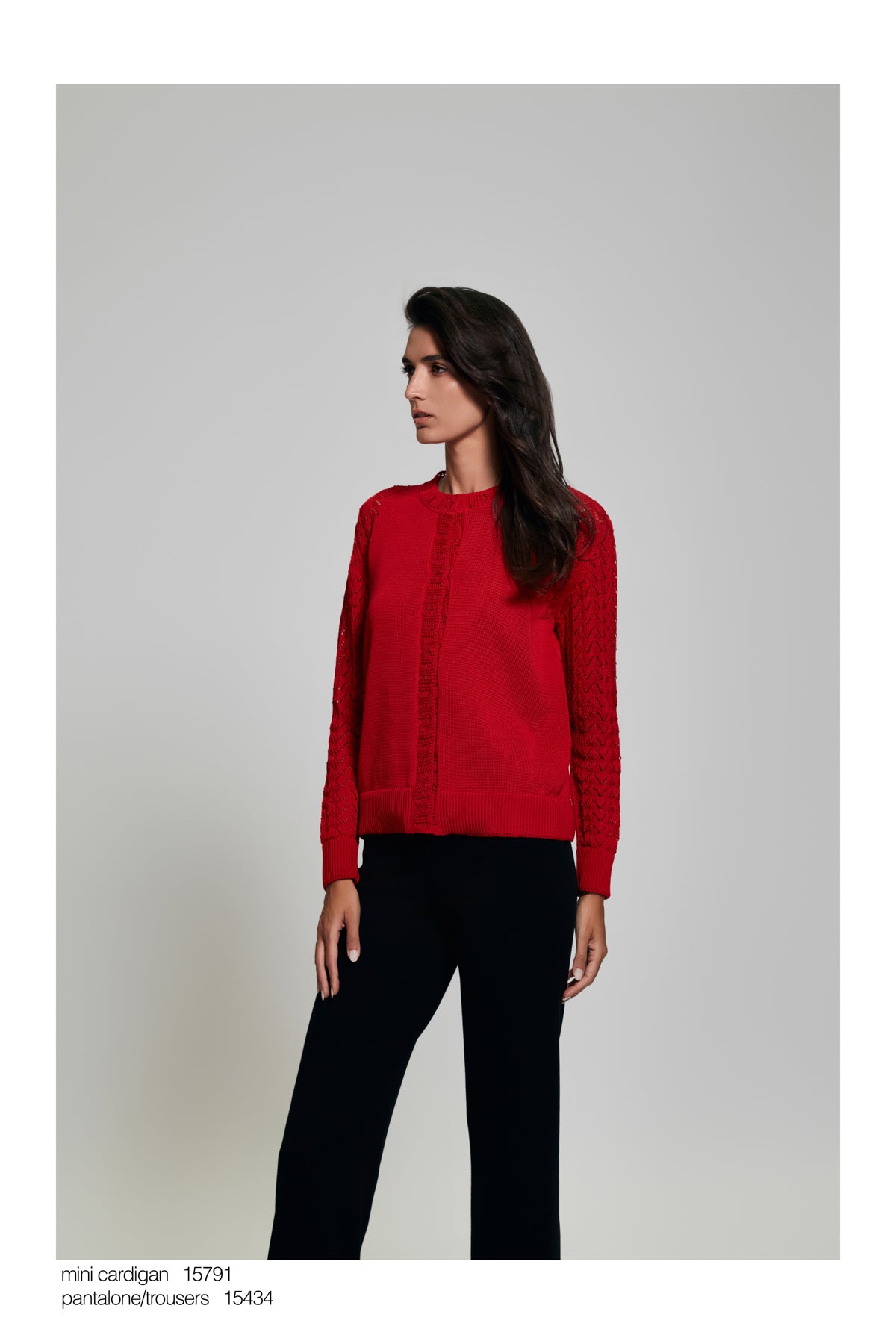 Cardigan con lavorazione traforata