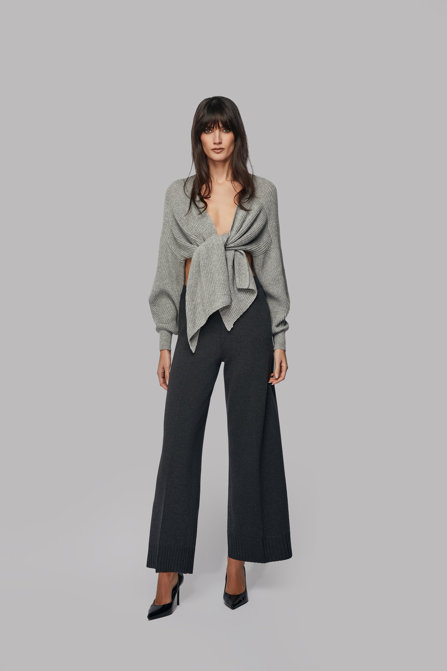 Cardigan senza bottoni
