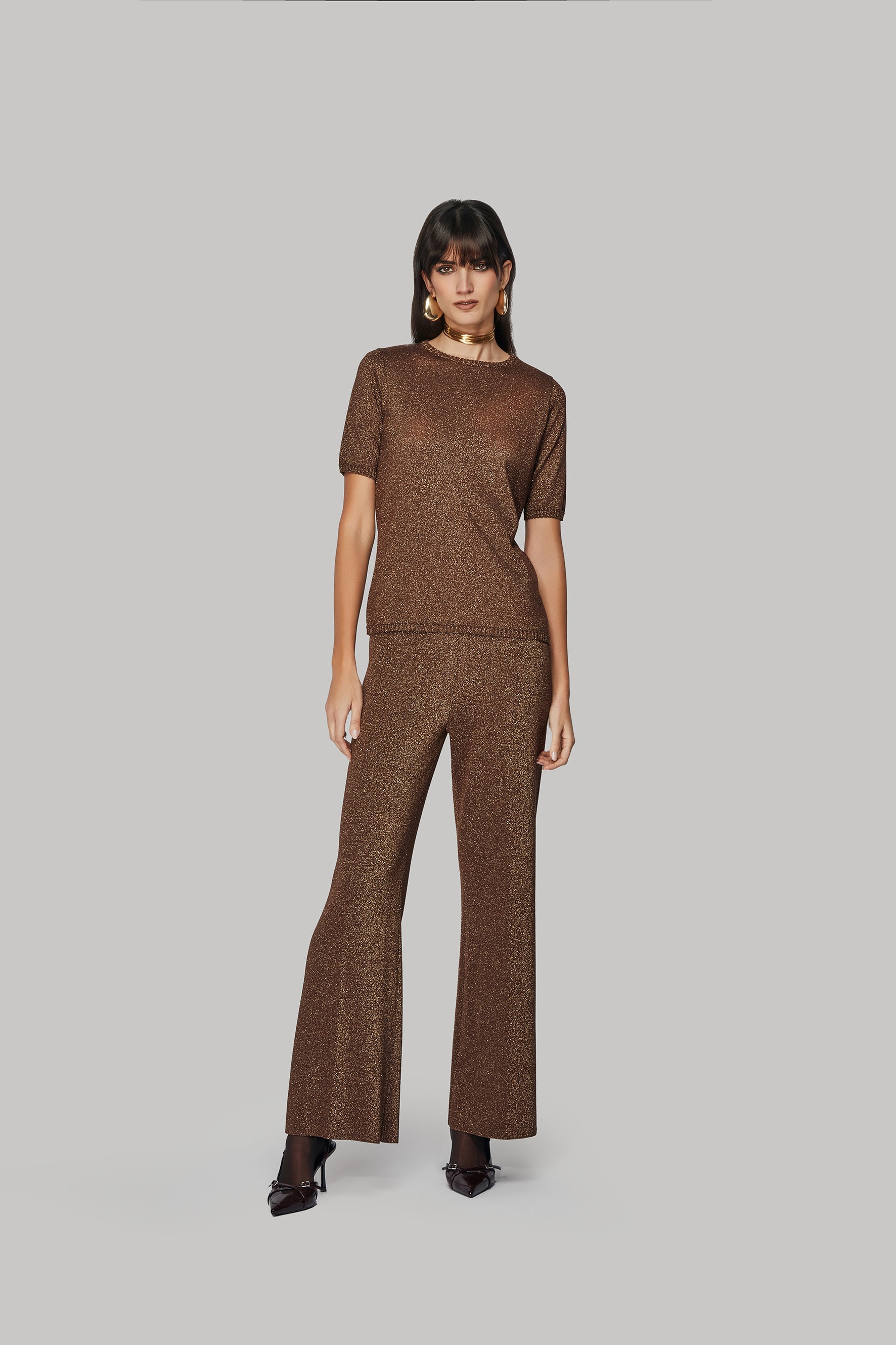 Maglia girocollo lurex